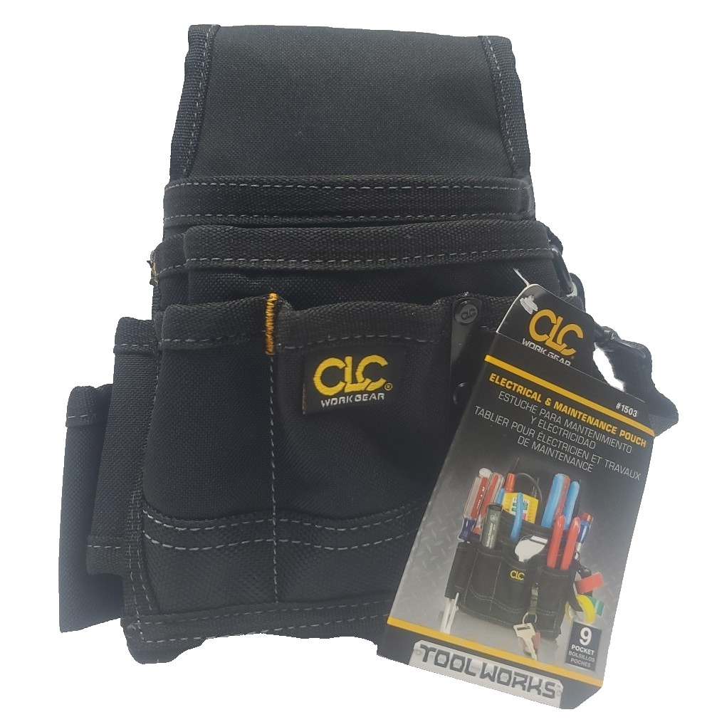 9 Pocket Electrical & Maintenance Tool Pouch Custom Leathercraft CLC 1503