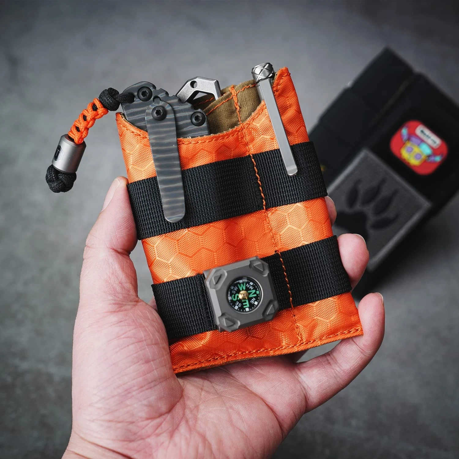 EDC Pocket Organizer 3 Slip Pockets 500D Nylon Pouch – Compact Daily Carry