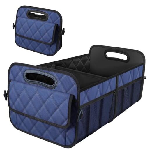 Dark Blue Car Trunk Organizer for SUV – Medium Dark Blue Storage