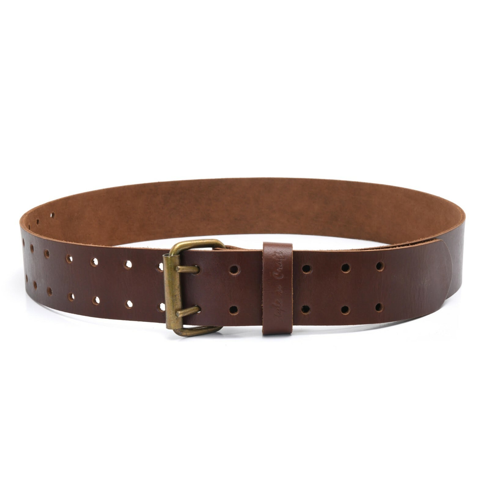 Style n Craft 98052 – 2″ Wide Work Belt in Heavy Top Grain Dark Tan Leather