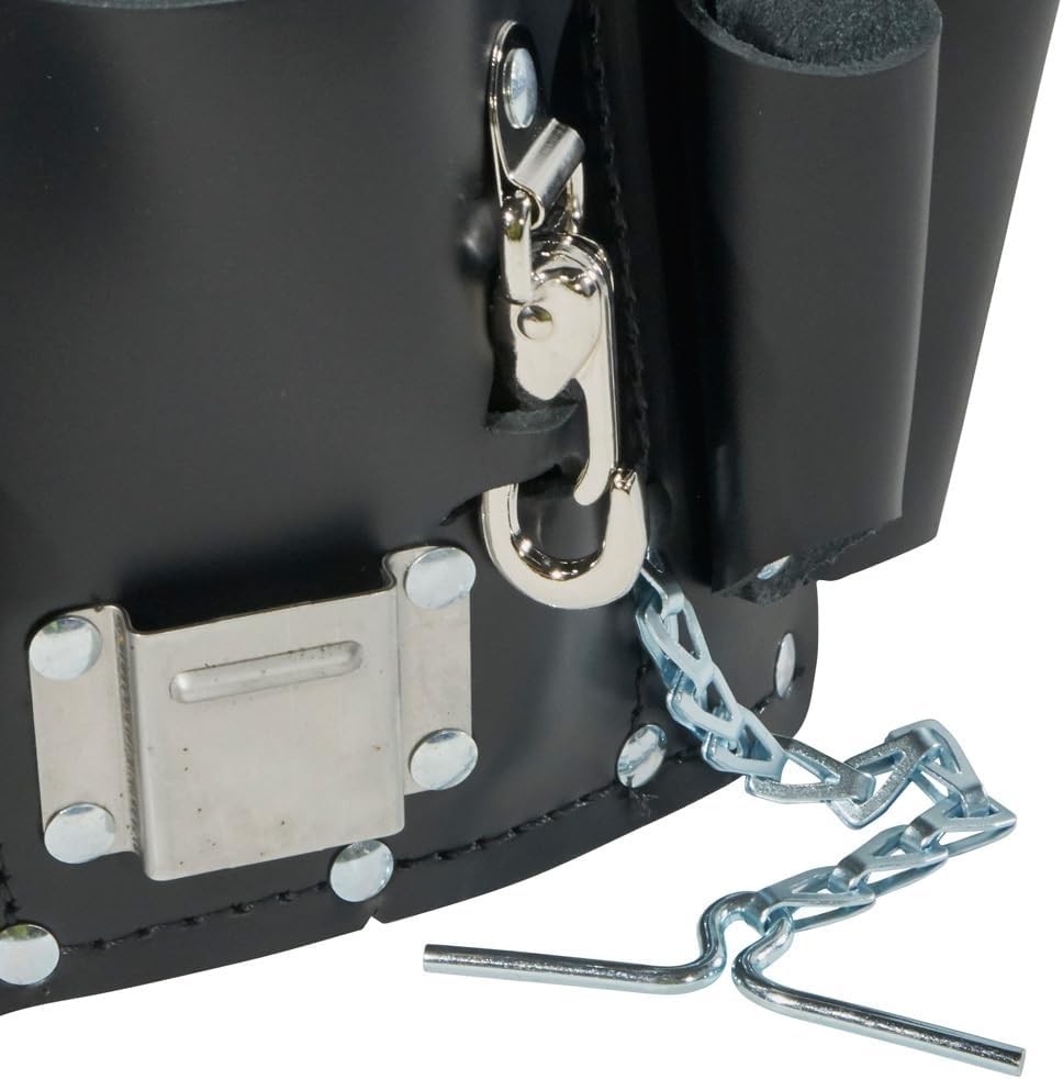 Pocket Tool Pouch, Leather, Tunnel Loop Belt Connection, Black