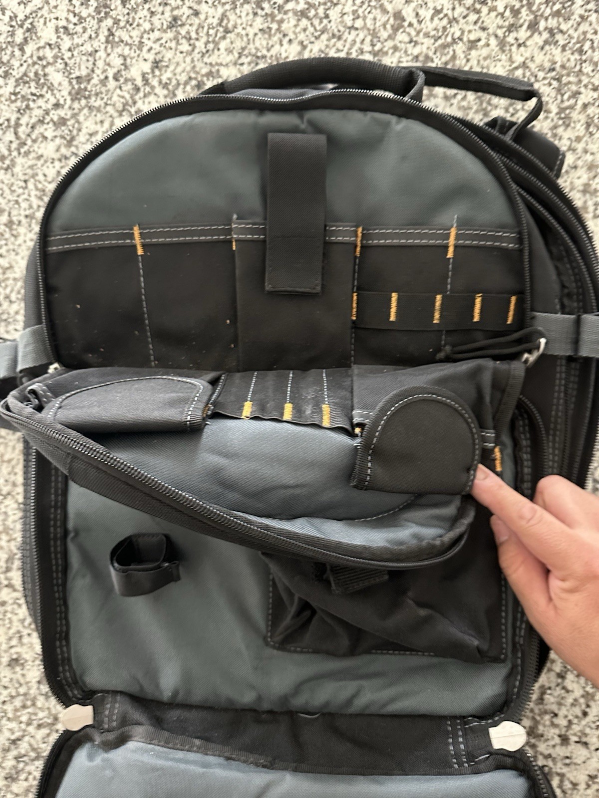 Clc Work Gear 1132 Tool Backpack, Black, Polyester, 75 Pockets