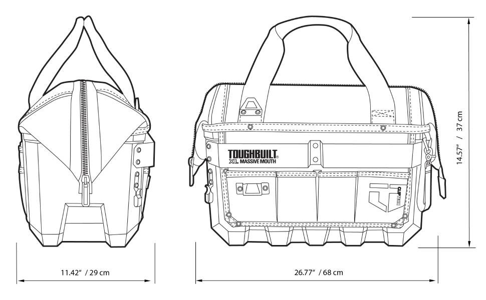 ToughBuilt® 20″ Massive Mouth Tool Bag – TB-CT-62-20