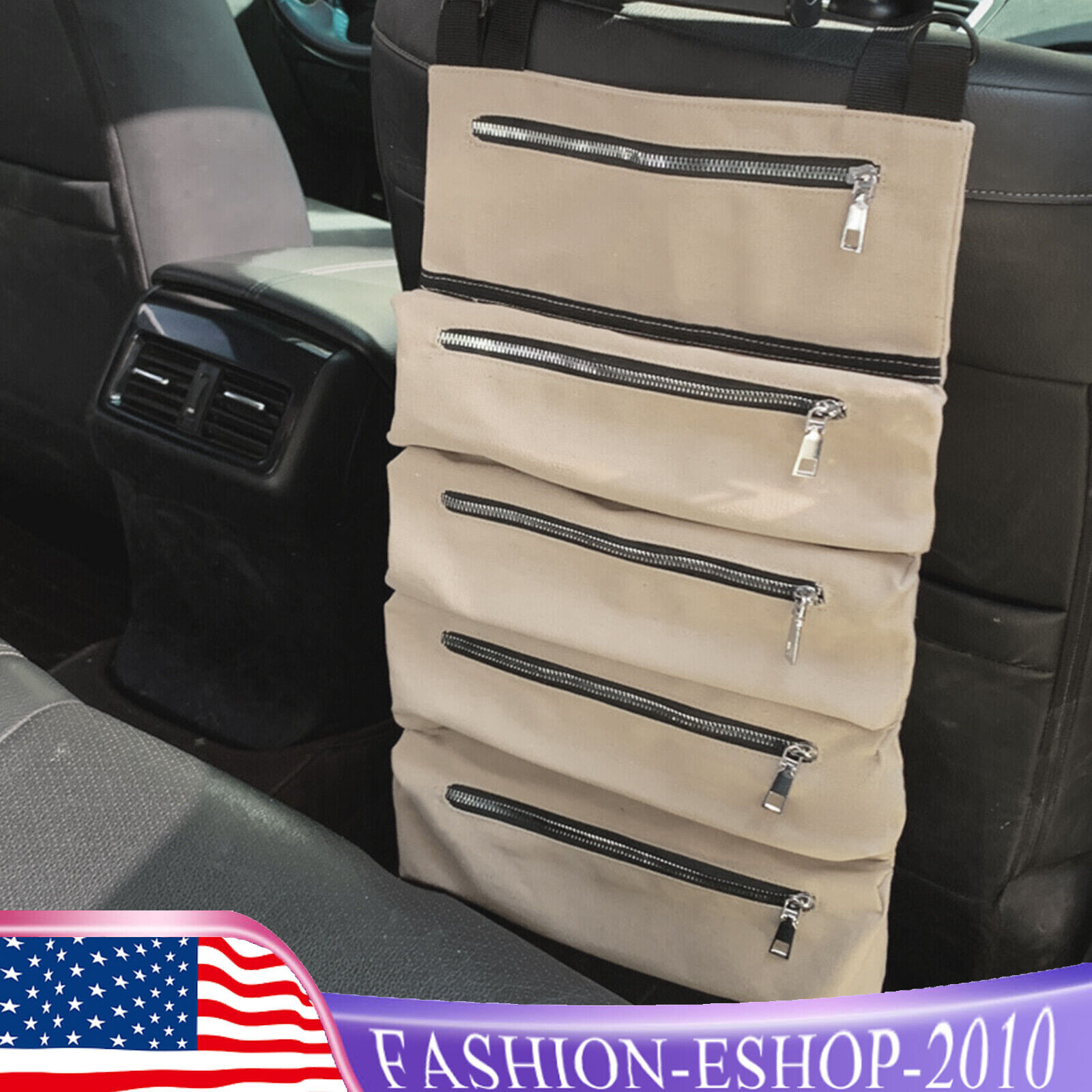 Multi-Purpose Roll Up Tool Bag Wrench Pouch Hanging Organizer Storage 5-Pockets