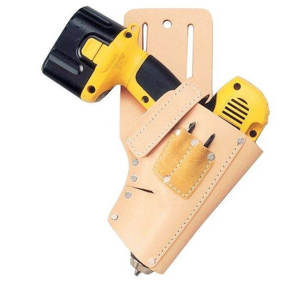 Clc Work Gear Drl91 Tool Pouch, Tool Holster, Tan, Leather, 3 Pockets