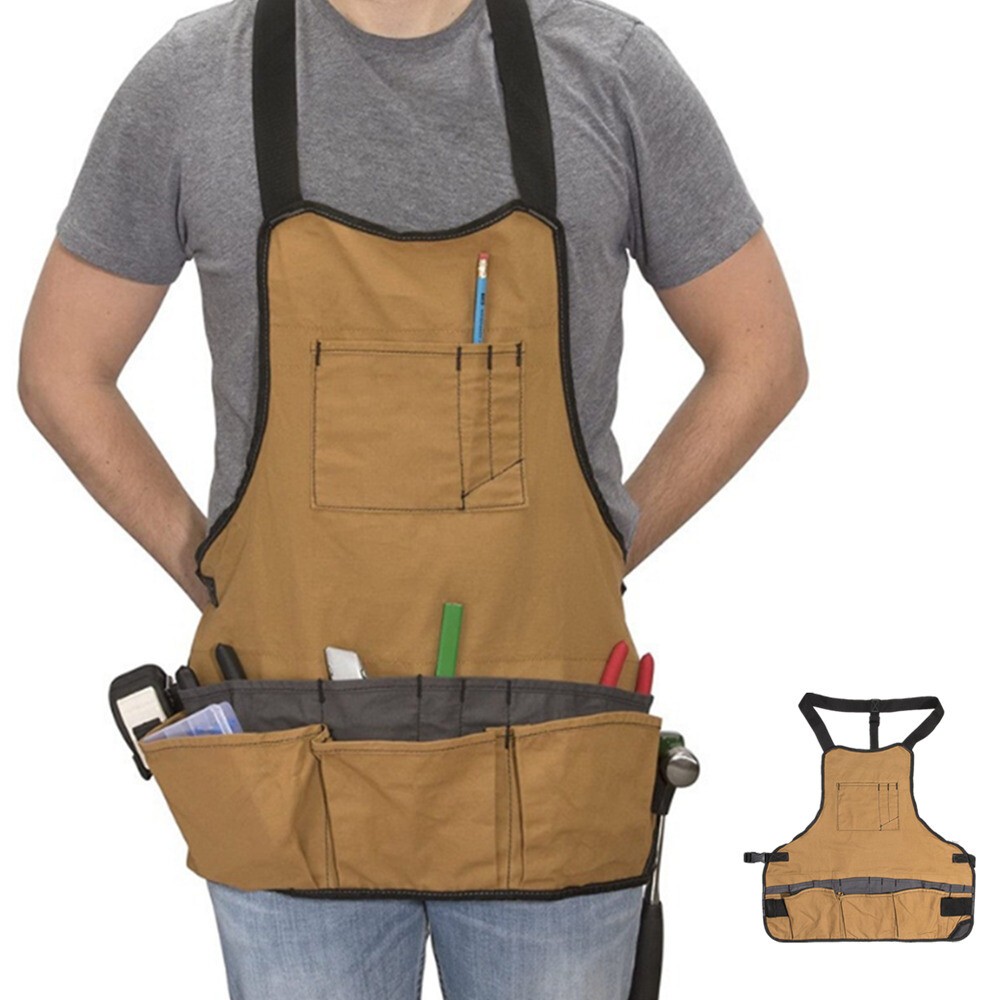 16Pocket Adjustable Durable Polyester Tool Woodworking Apron Gardening Carpenter