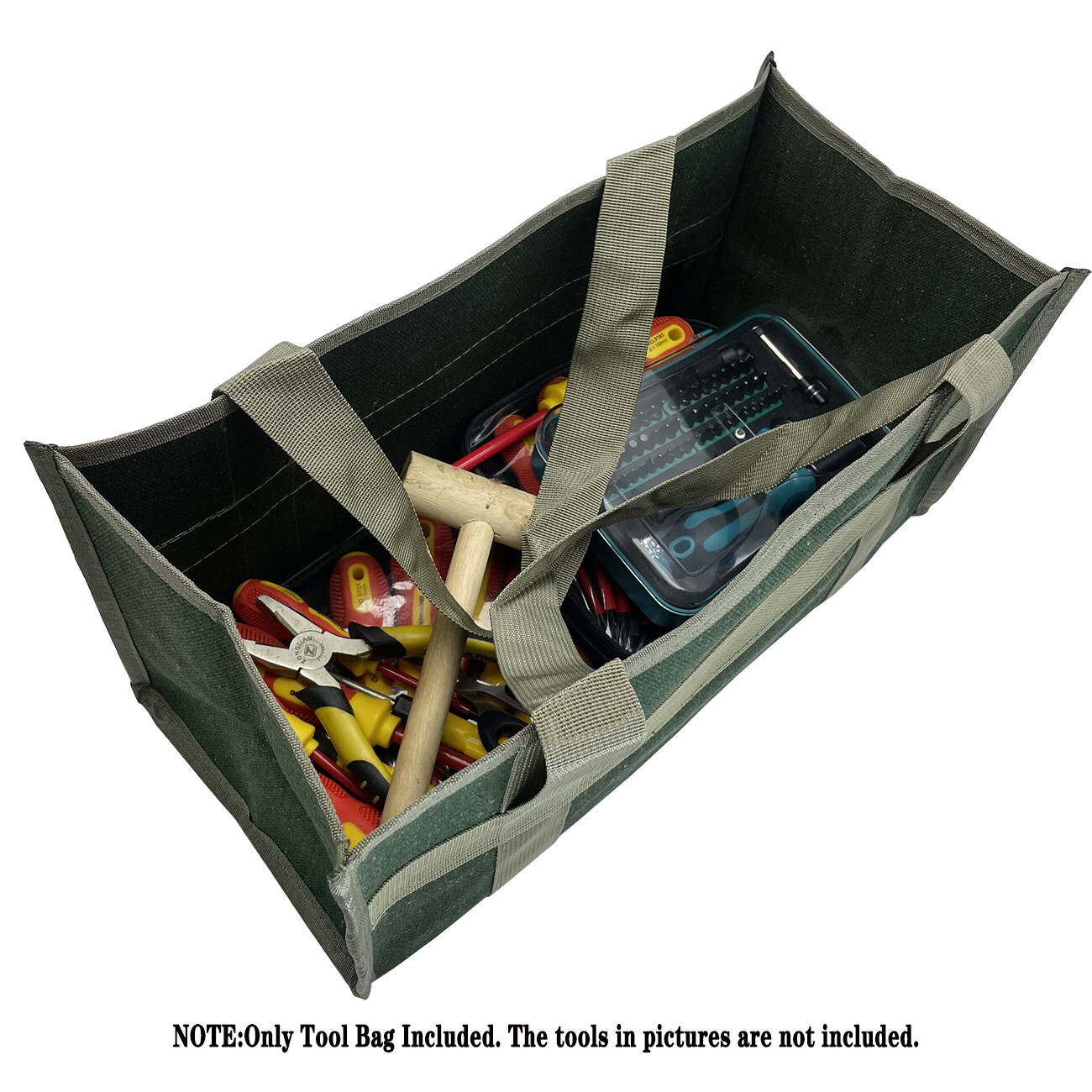 17inch Multi-Purpose Open Tote Tool Bag large space Heavy Duty 16.93×7.87×8.27in