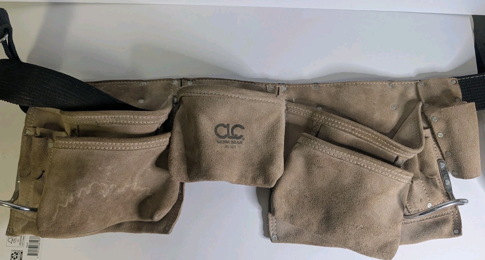 CLC General Construction Suede Adjustable Suede Leather Tool Belt Beige