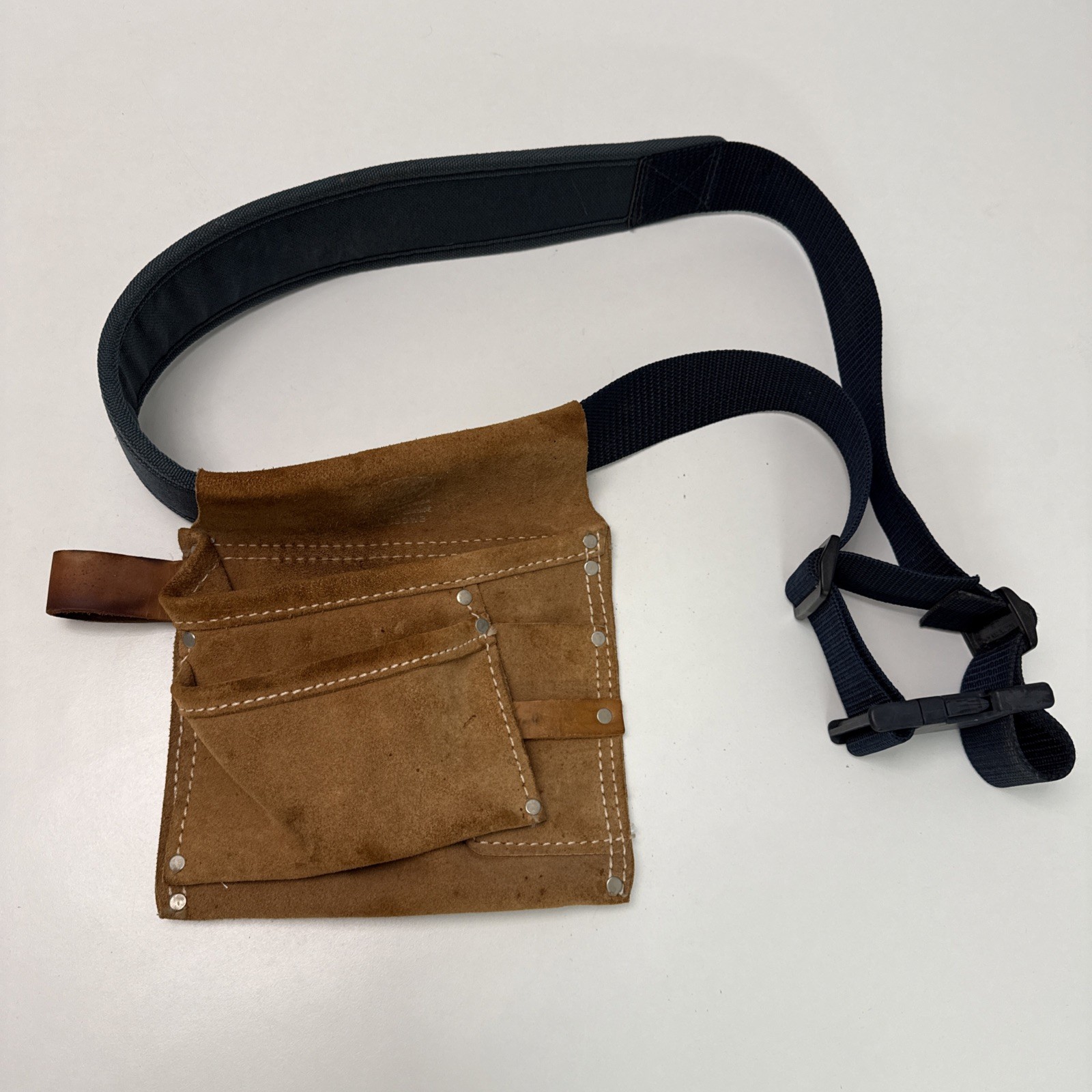 Nicholas Heavy Split Cowhide Suede Tool Pouch Nail Apron Carpenter Work Belt Bag