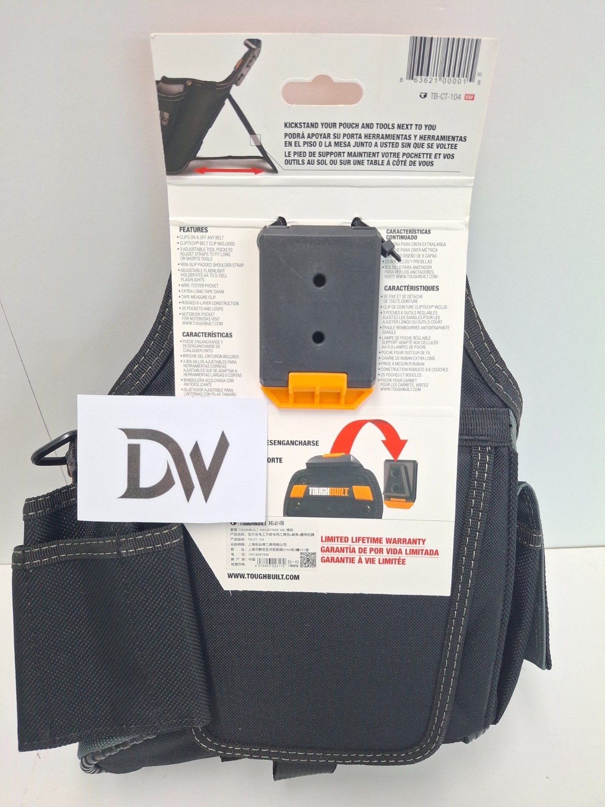 TOUGHBUILT TB-CT-104 25pockets, Master Electrician Pouch With Shoulder Strap