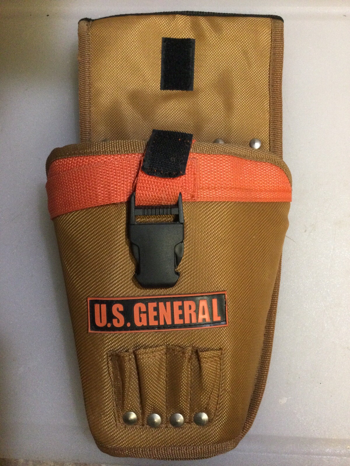US General brown drill holder tool pouch preowned