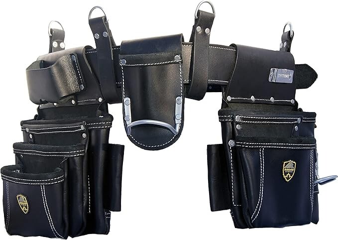 PRO-19 100% GRAIN LEATHER TOOL BELT, TOOL POUCHES, TOOL RIG FOR CONSTRUCTIONS