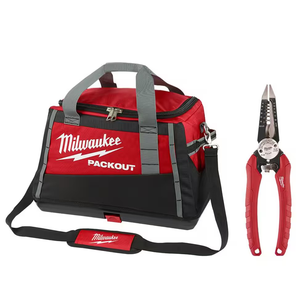 20 In. PACKOUT Tool Bag/Tote with 6-In-1 Wire Stripper Pliers