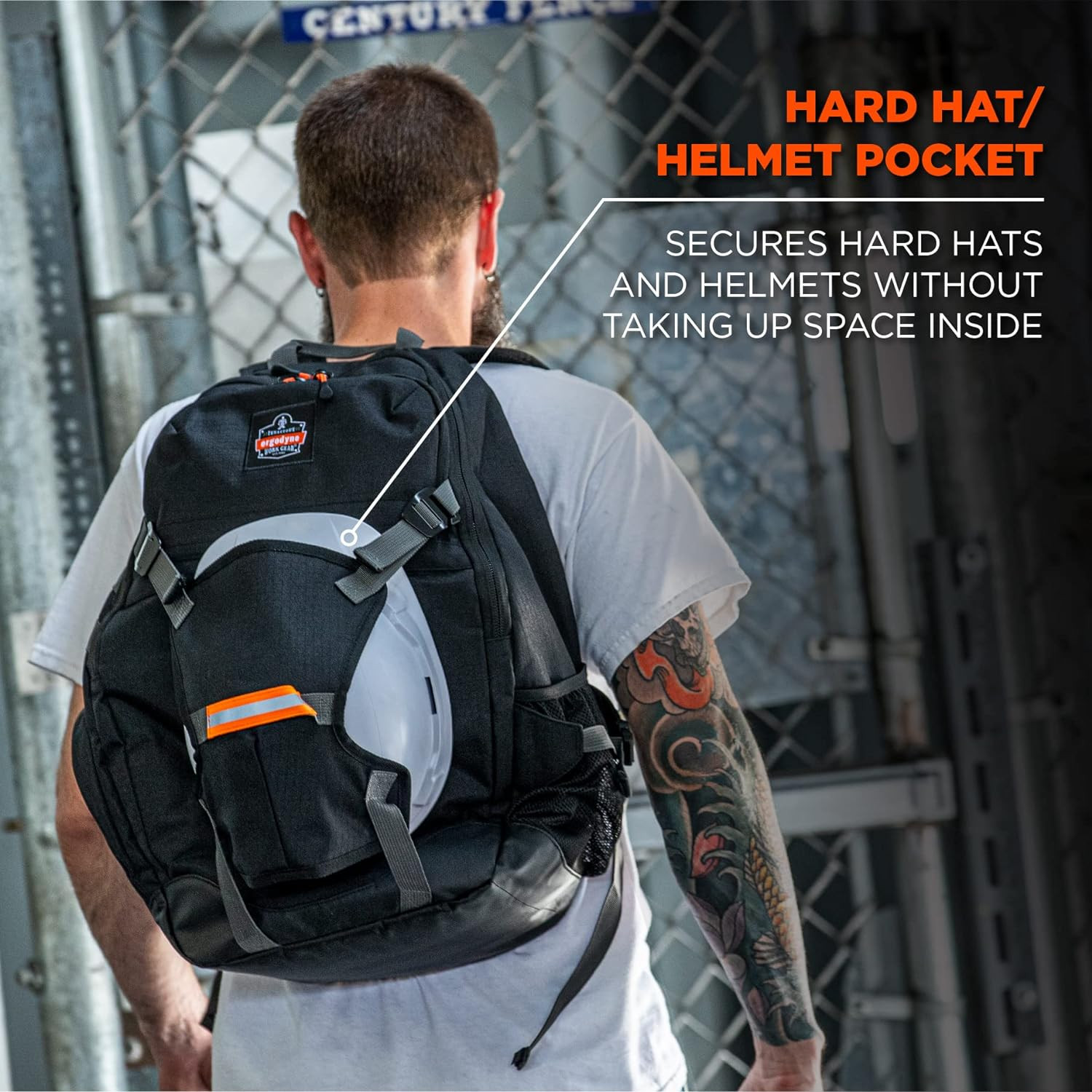 Work Gear Jobsite Backpack with Hard Hat Storage, Padded Shoulder Straps, 39L Ca