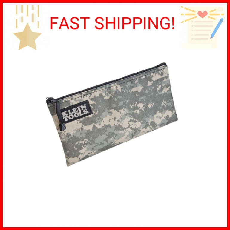 Klein Tools 5139C Zipper Bag, Camouflage Cordura Nylon Tool Pouch with Heavy-Dut