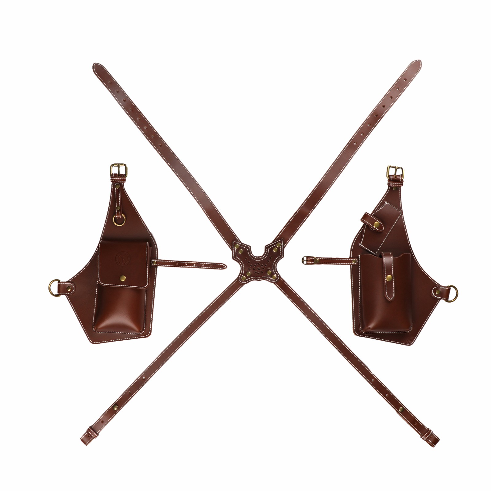 Tourbon Leather Men Harness Tool Holster Underarm Chest Bag Phone Handgun Case