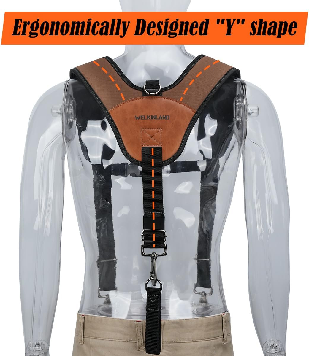 Heavy Duty Tool Belt Suspender, Comfy Padded Tool Belt Suspenders