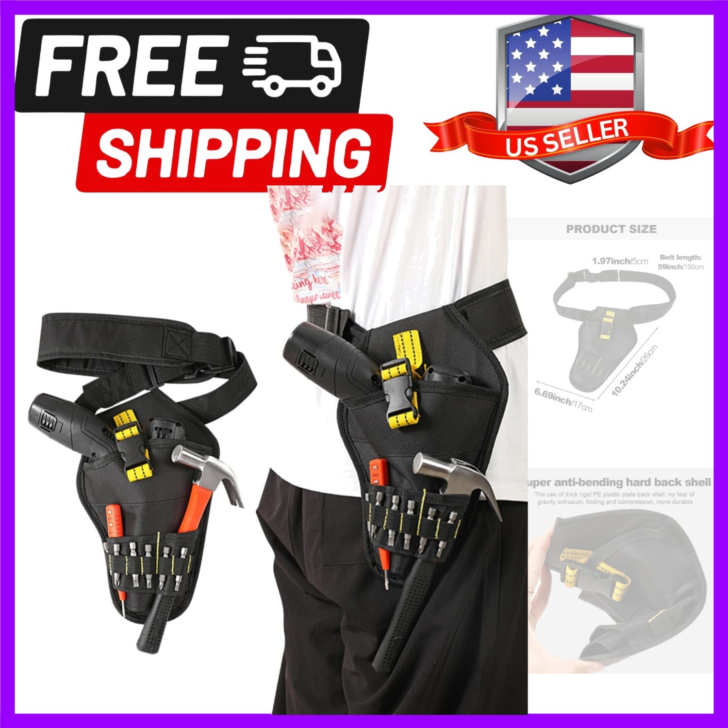 Drill Holster, Heavy Duty Impact Driver Holster, Professional Tool Holster, S…