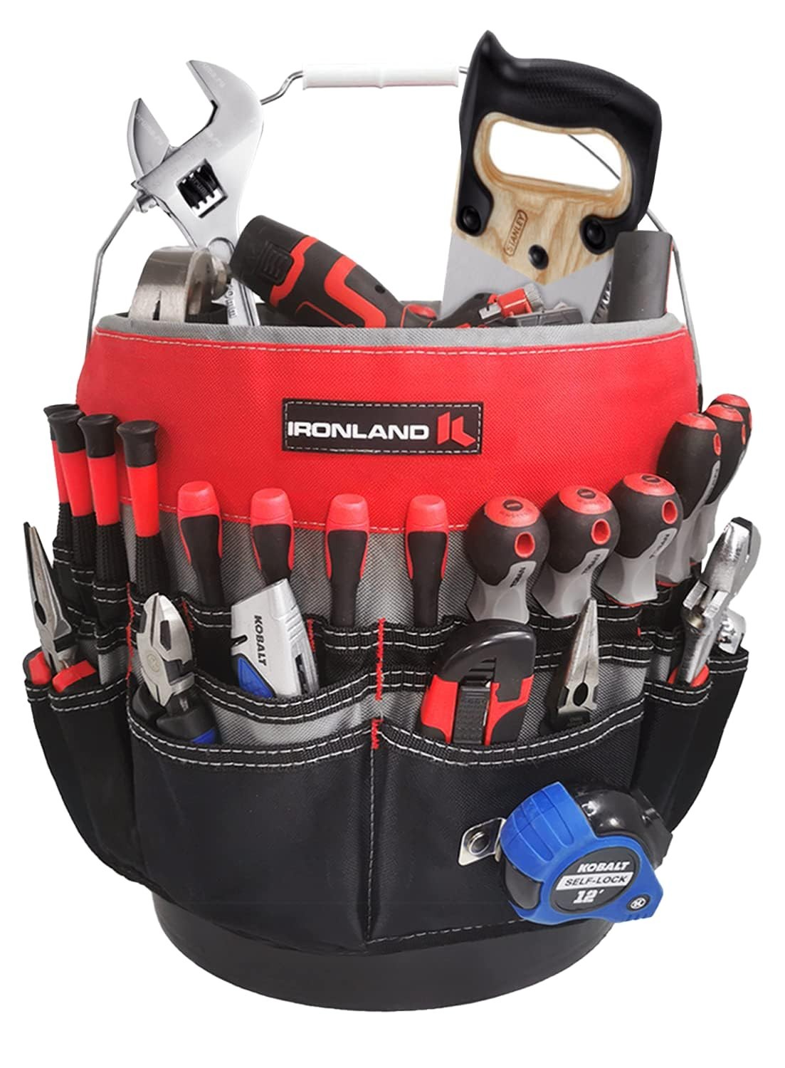 Bucket Tool Organizer for 3.5-5 Gallon Buckets, 51 Pockets, Caddy for Garden, Co