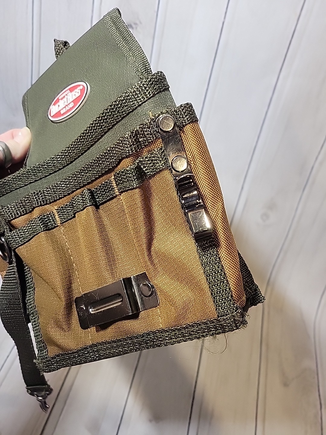 Bucket Boss 54140 Tool Pouch, Tool Pouch, Green, Polyester, 9 Pockets Free Ship
