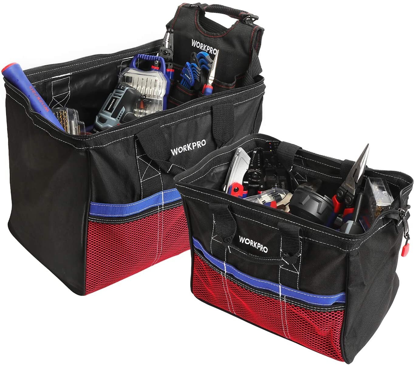 WORKPRO 2PIECE Tool Bag Tool Storage Bag Case Oxford Zipper-Top 13-inch &18-inch