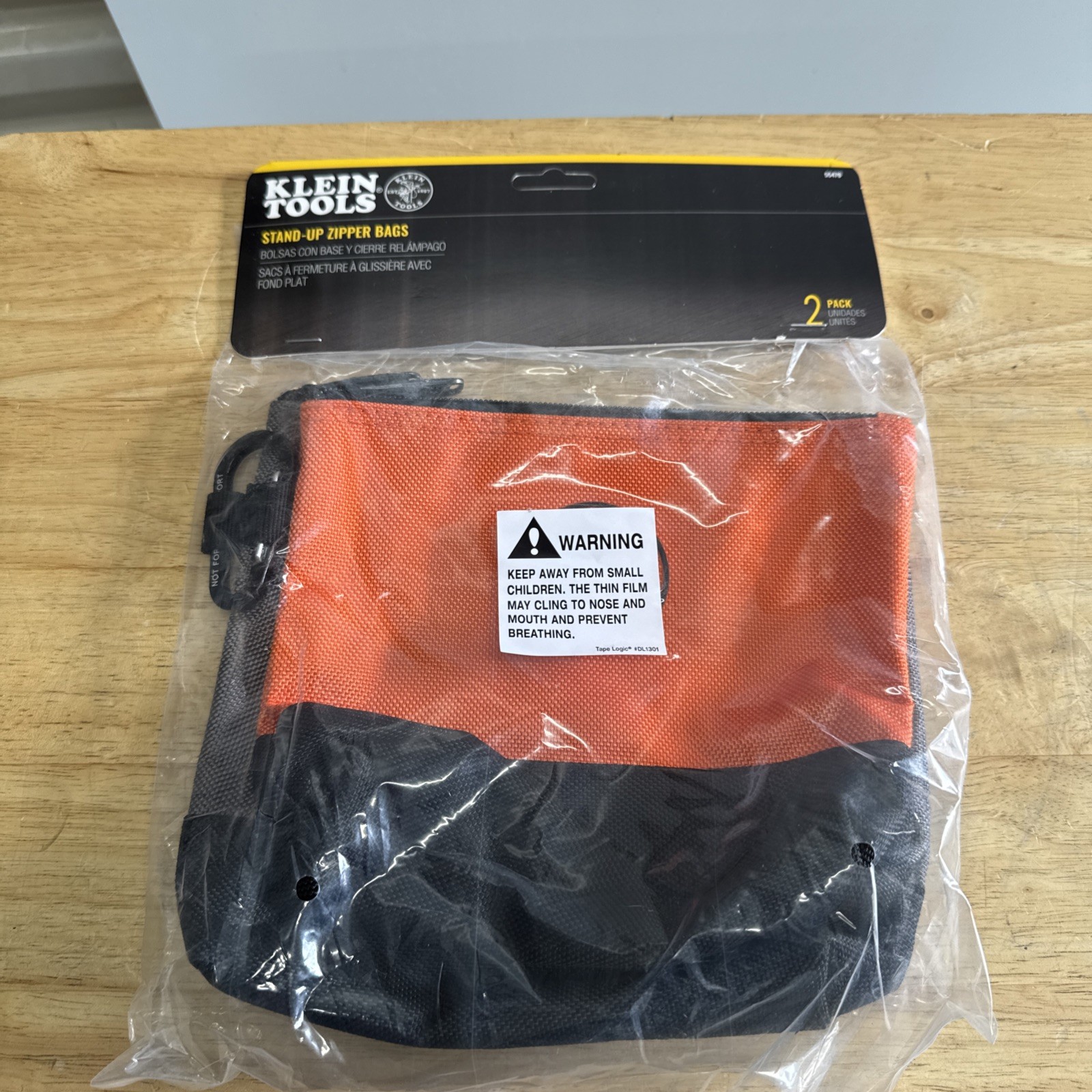 🔥Klein Tools Zipper Bag Stand Up Tool Pouch 2-Pack 55470 NEW