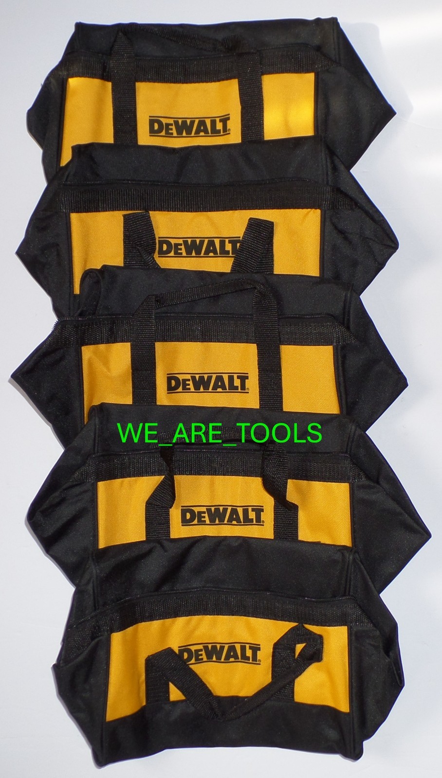 (5) Dewalt Tool Bag / Case 11″ x 8″ x 8″ Canvas For 20V Drill, Battery, Saw