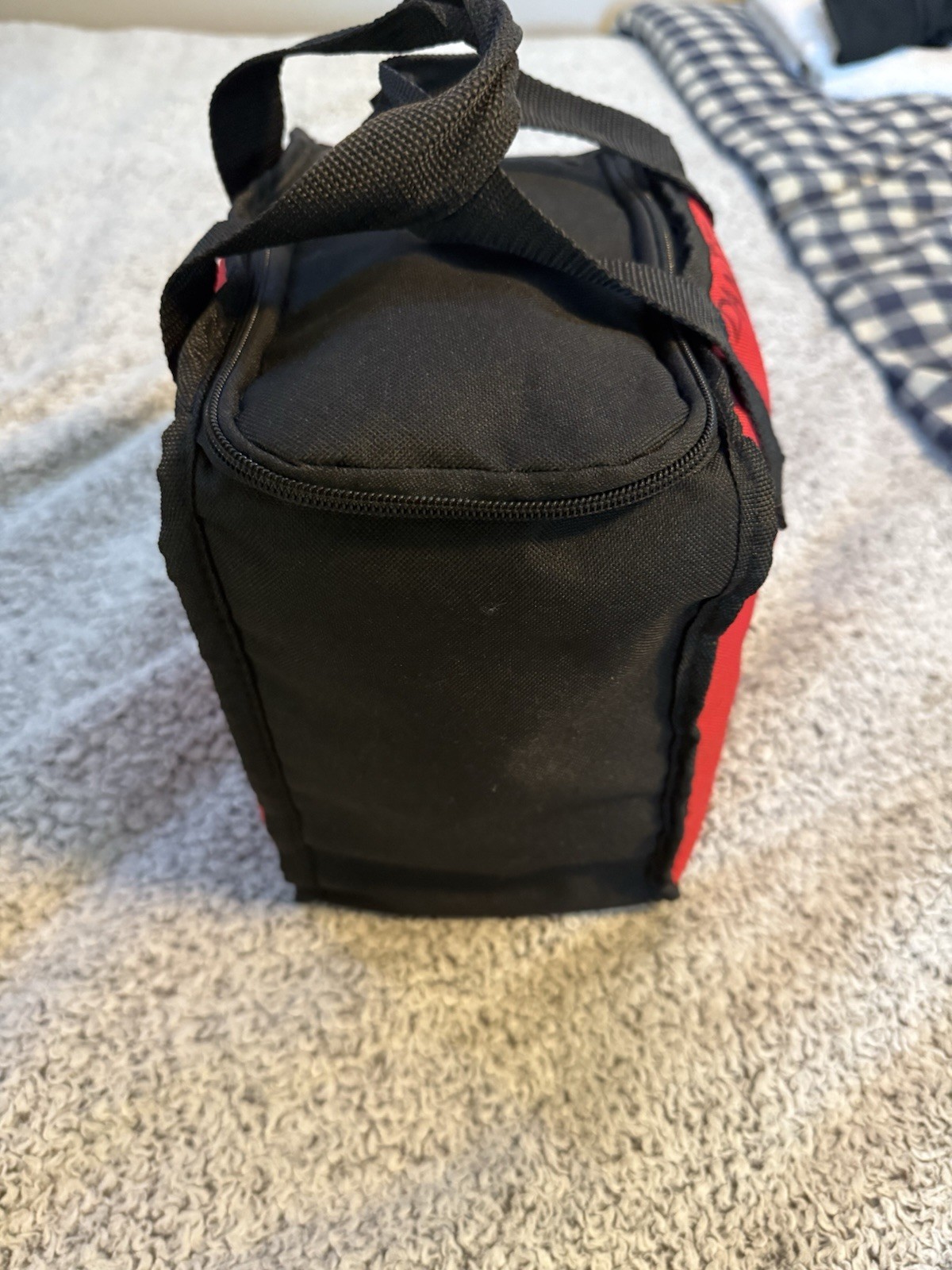 Bauer Tool Bag Zipper top w/ 2 Handles. Black and Red