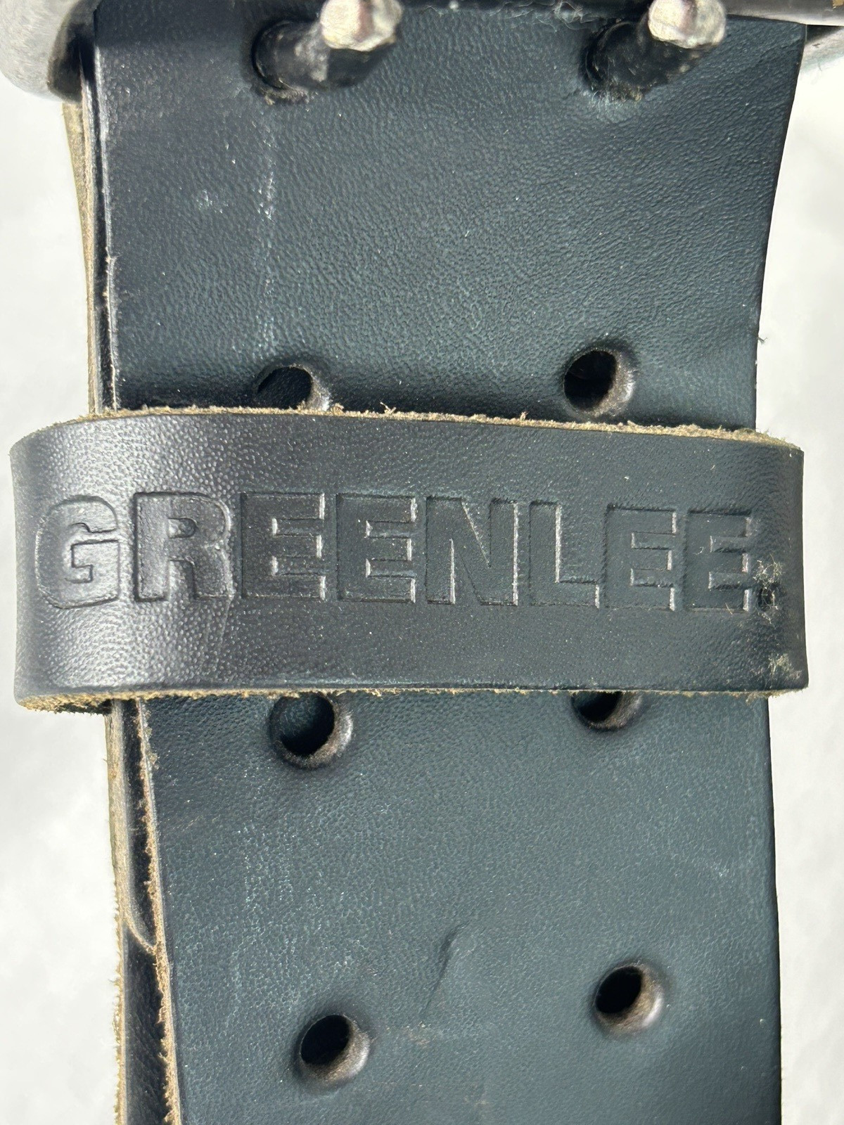 Greenlee Pouch / Pocket Electricians Black Leather Tool Pouch With Belt – NICE !
