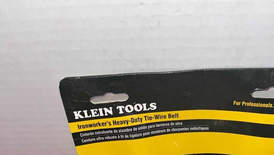 Klein Tools 5420S Ironworker’s Heavy-Duty Leather Tie-Wire Belt, Small