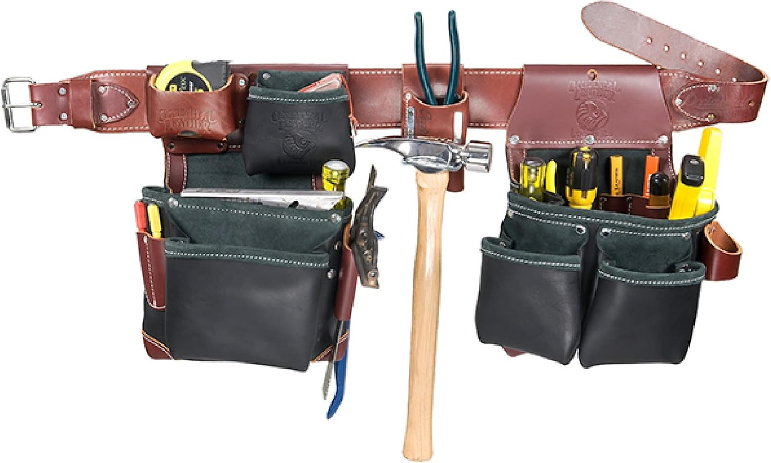 Premium Green Building Framer Set – 24 Pockets, Top-Grain Leather, Made in USA