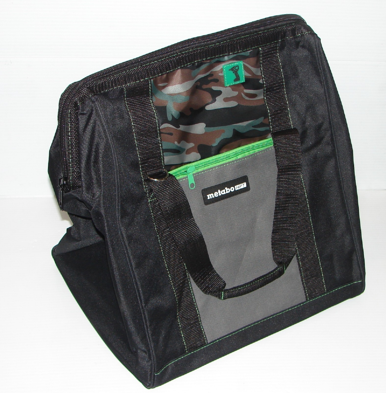 Metabo 372294M HPT 14X11X14″ Inside dims Contractor Canvas Tool Bag – Black/Camo