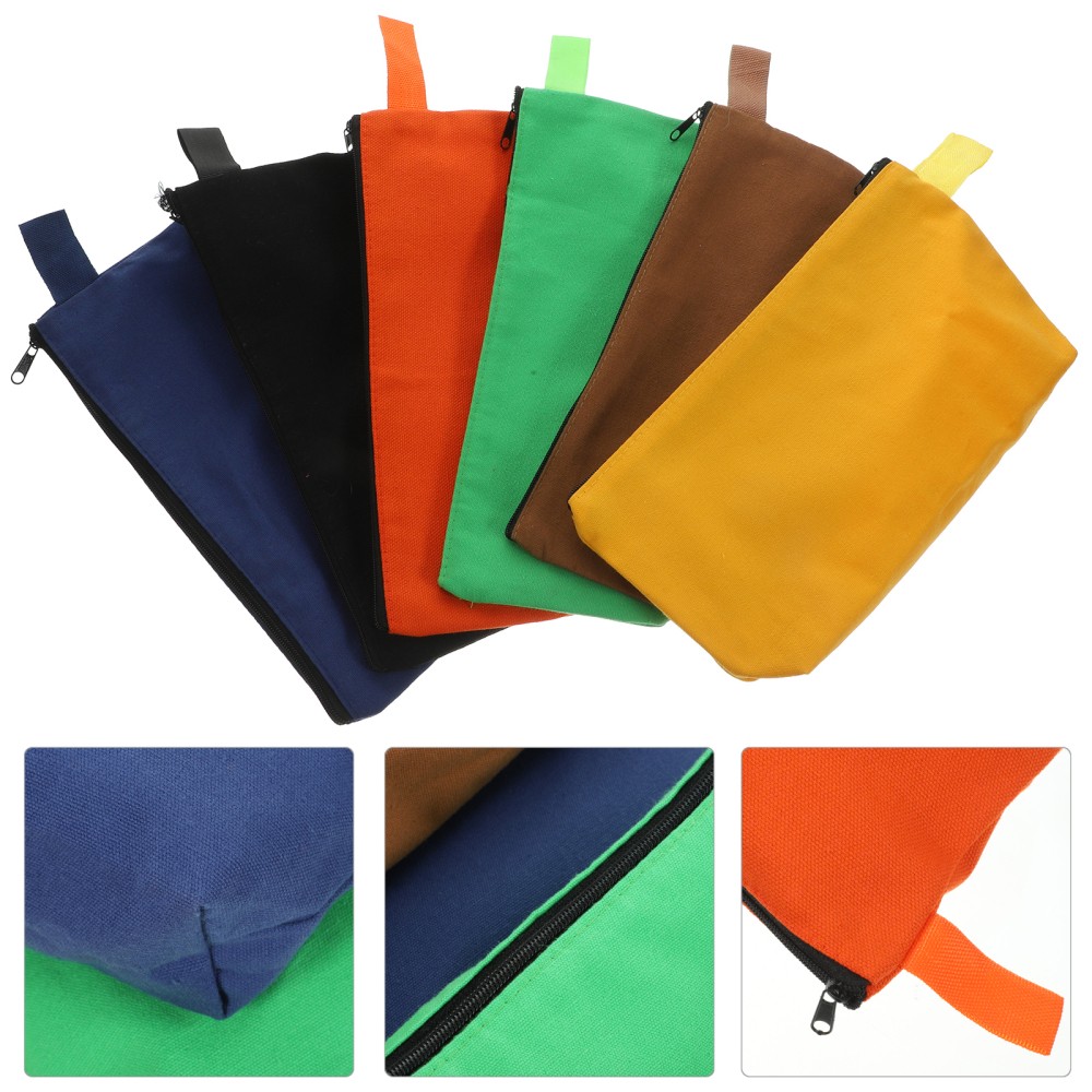 6Pcs Closure Tool Storage Pouch Zipper Bag Case for Organizing Tools Accessories