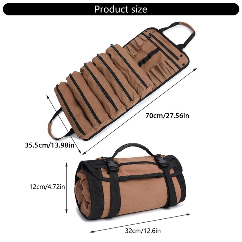 Professional Roll Up Tool Organizers with Reinforced Stitching for Durability