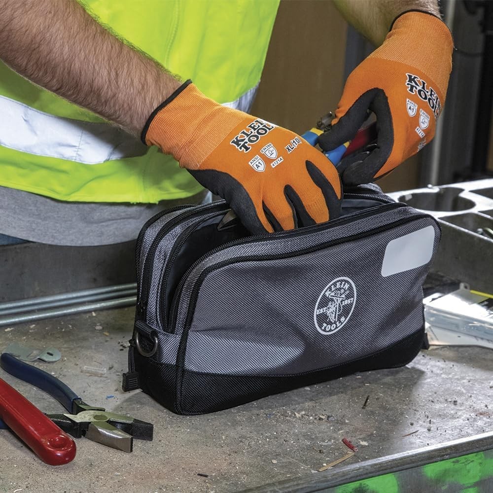 Heavy-Duty 12″ Tool Pouch with Dual Compartments for Easy Organization