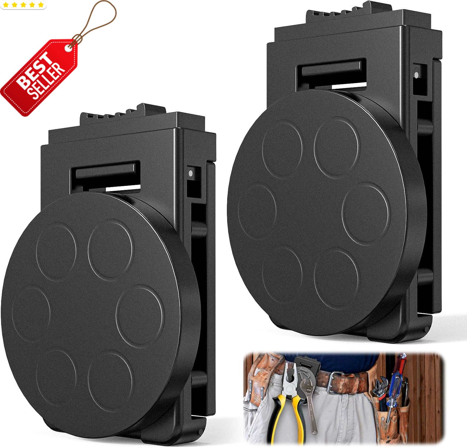 Heavy Duty Magnetic Tool Belt Clip 2 Pack Non Slip Metal Tool Holder – US