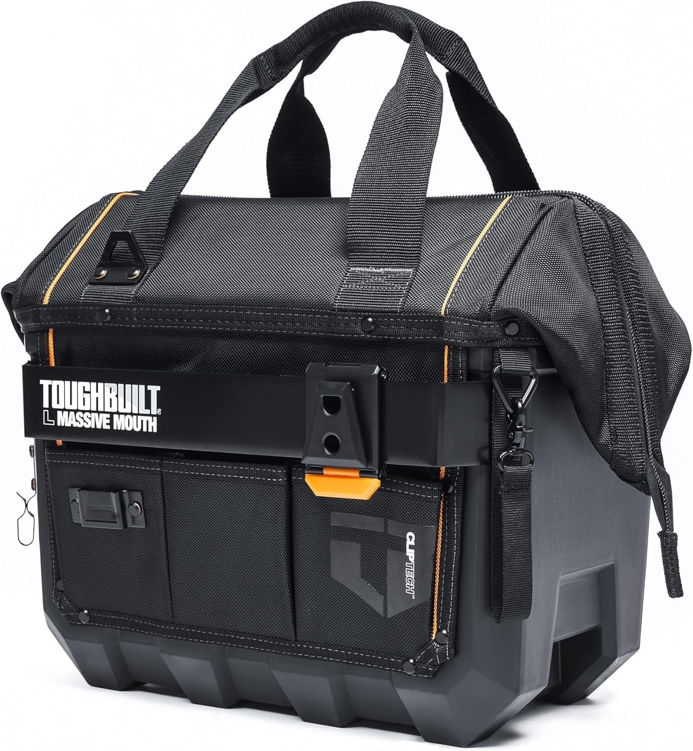 ToughBuilt ClipTech Series–16″ Heavy-Duty Massive Mouth Tool Bag Waterproof Base