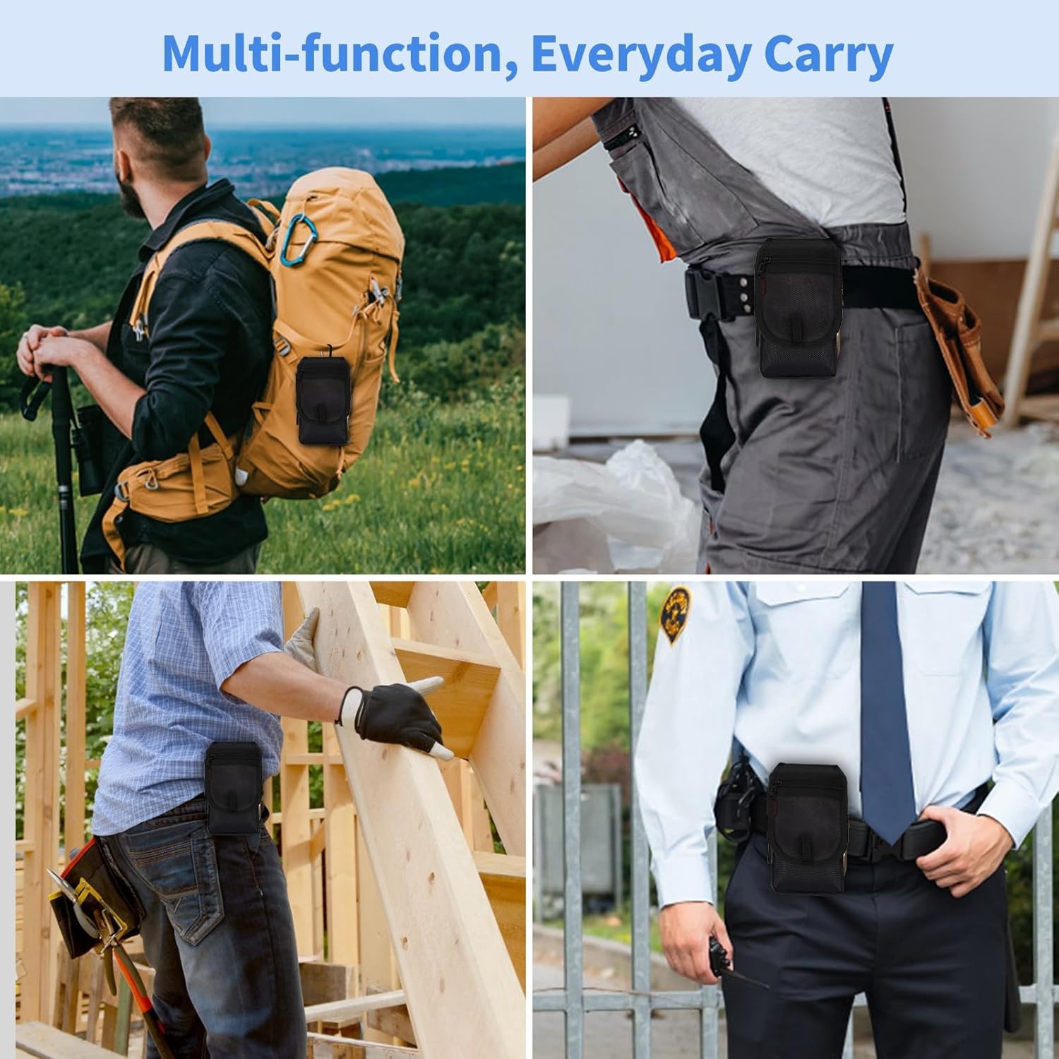 Belt Tool Pouch, Multitool Organizer Electrician Holster Nylon Tactical Pocket