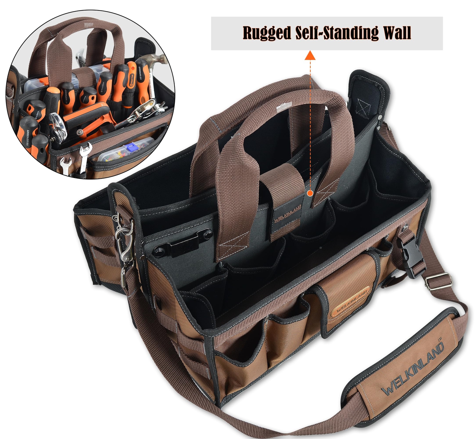 20pockets Tool Tote Electrician Tool Bag Hvac Tool Bag Tech Tool Bag Open Top To