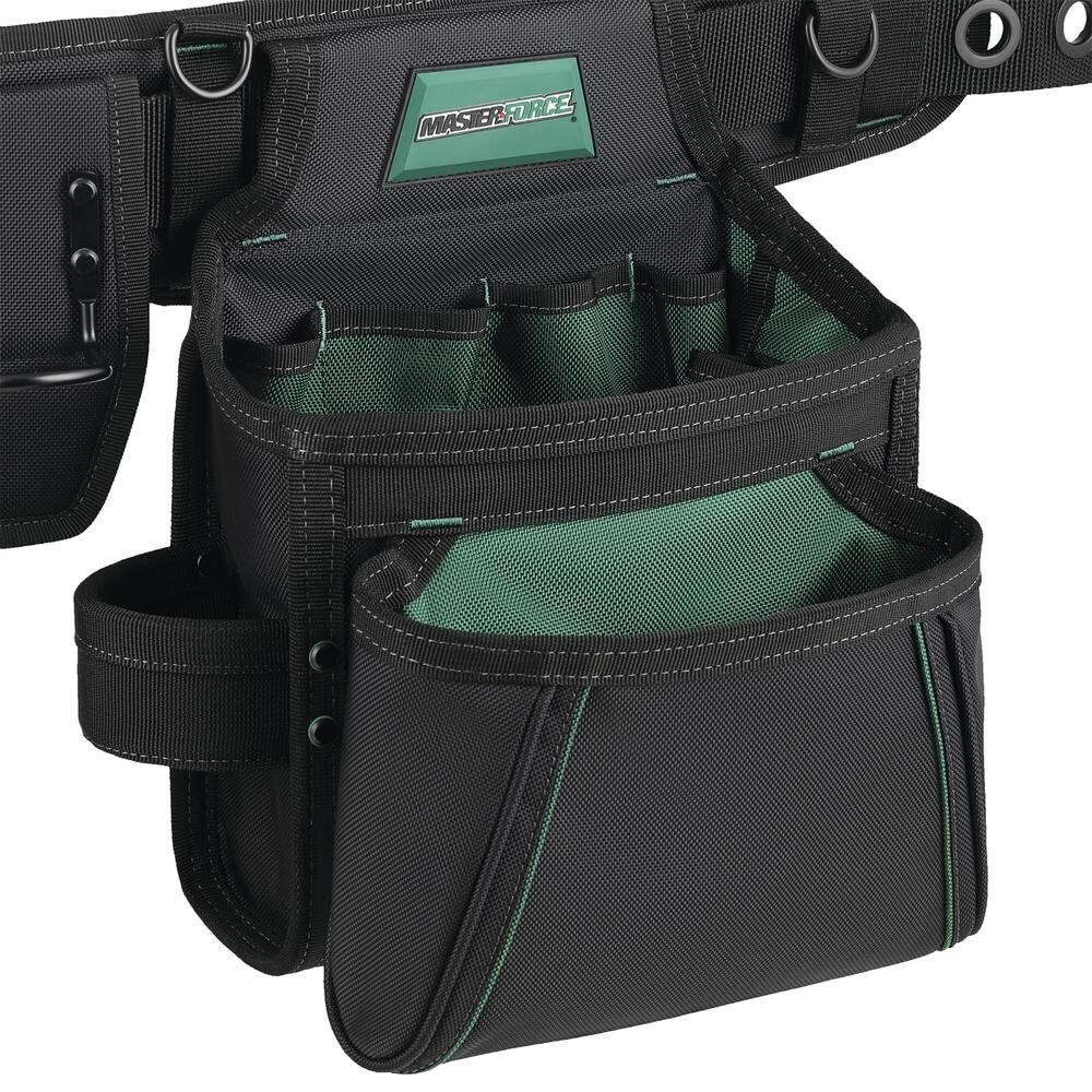 18 Pocket Polyester Carpenter Suspension Tool Rig Padded Belt & Suspenders