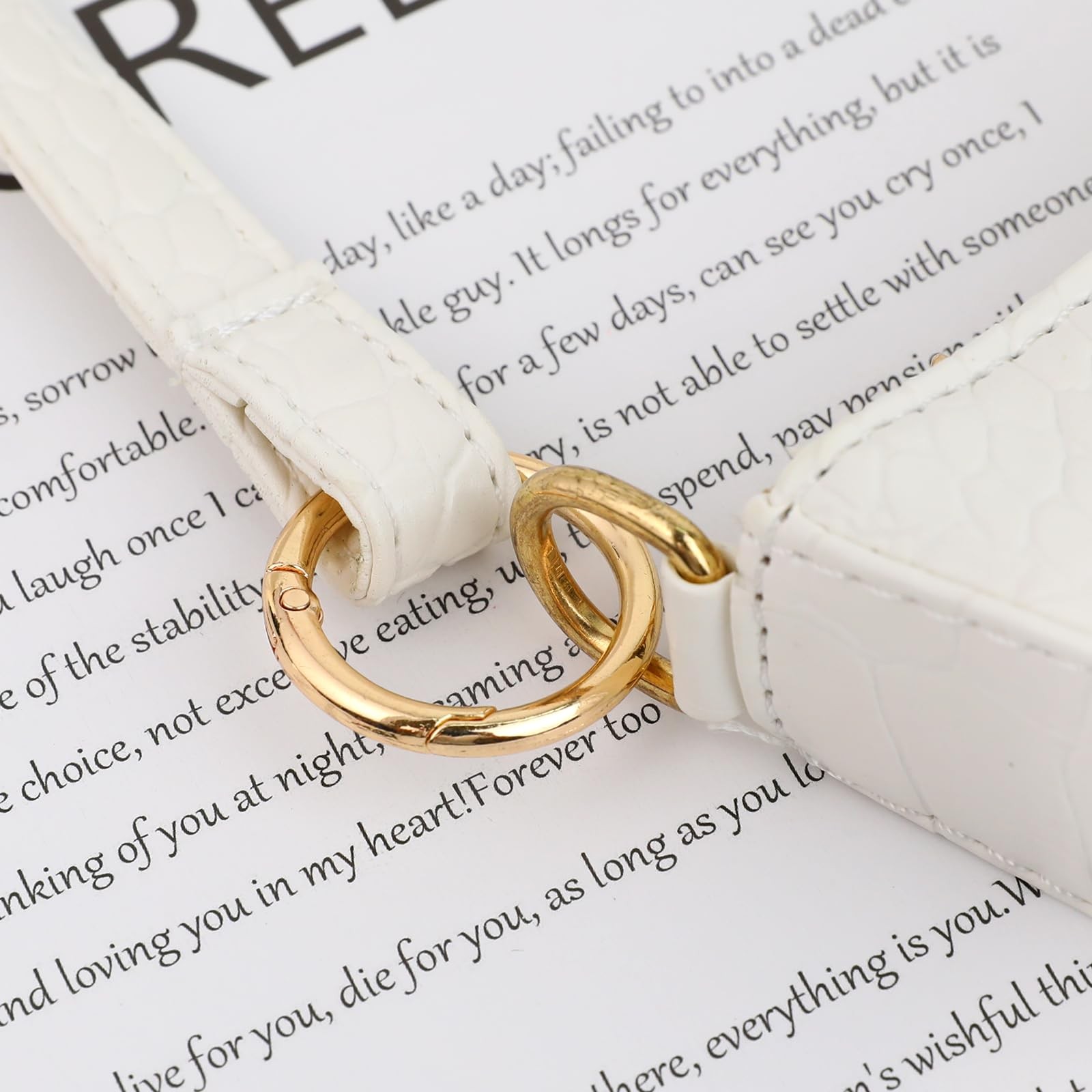 2 Pcs Spring O Ring Clip for Purse Strap 1 Inch Round Snap large, gold