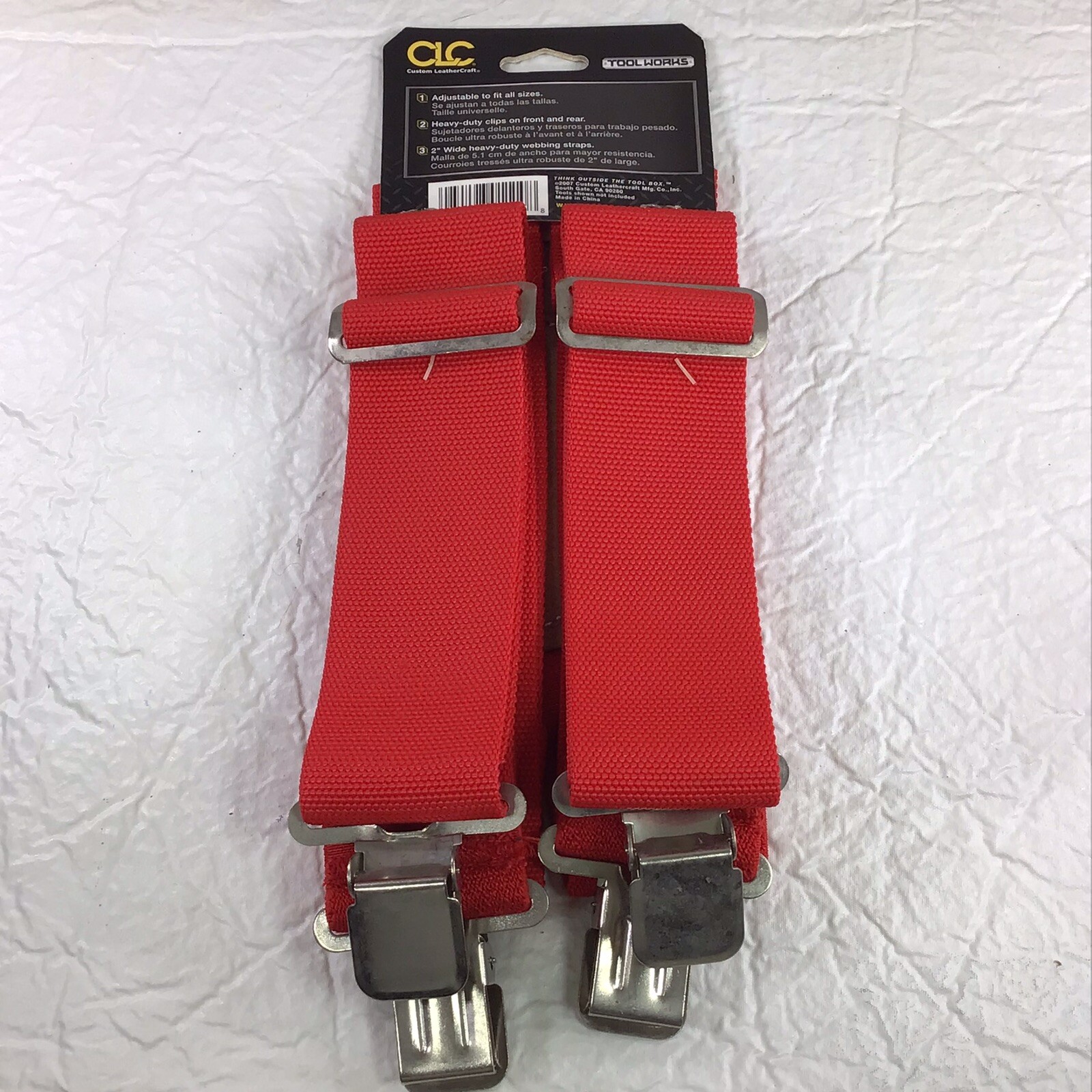 CLC 110 RED Red,Tool Belt Suspenders,Elastic