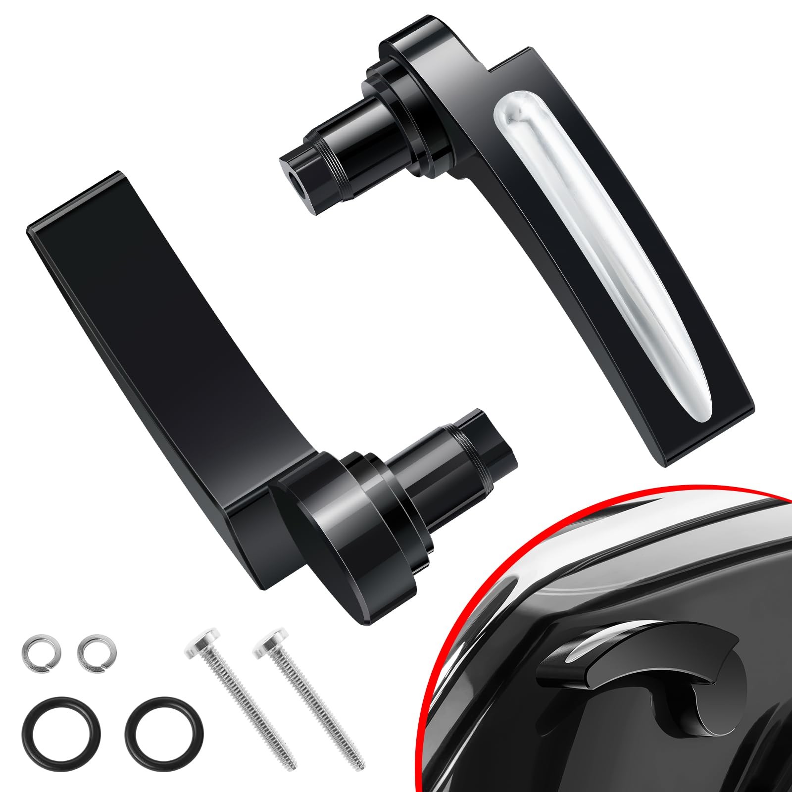 Black Saddlebag Latch Kit Saddle Bag Latches Lifter Fit for Harley Davidson T…