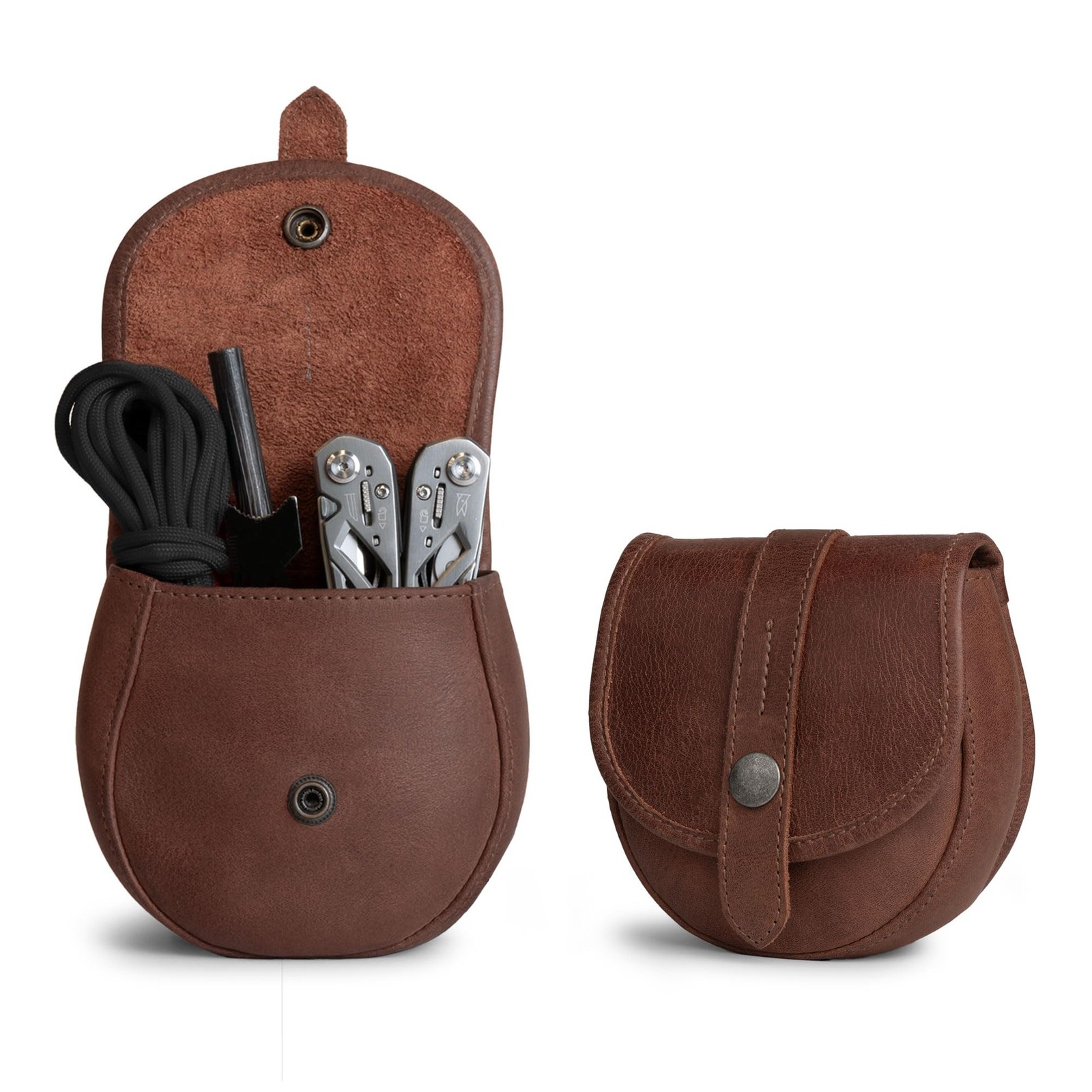 , Bushcraft Leather Pouch Handmade from Full Grain Leather – Waist Holster Ba…