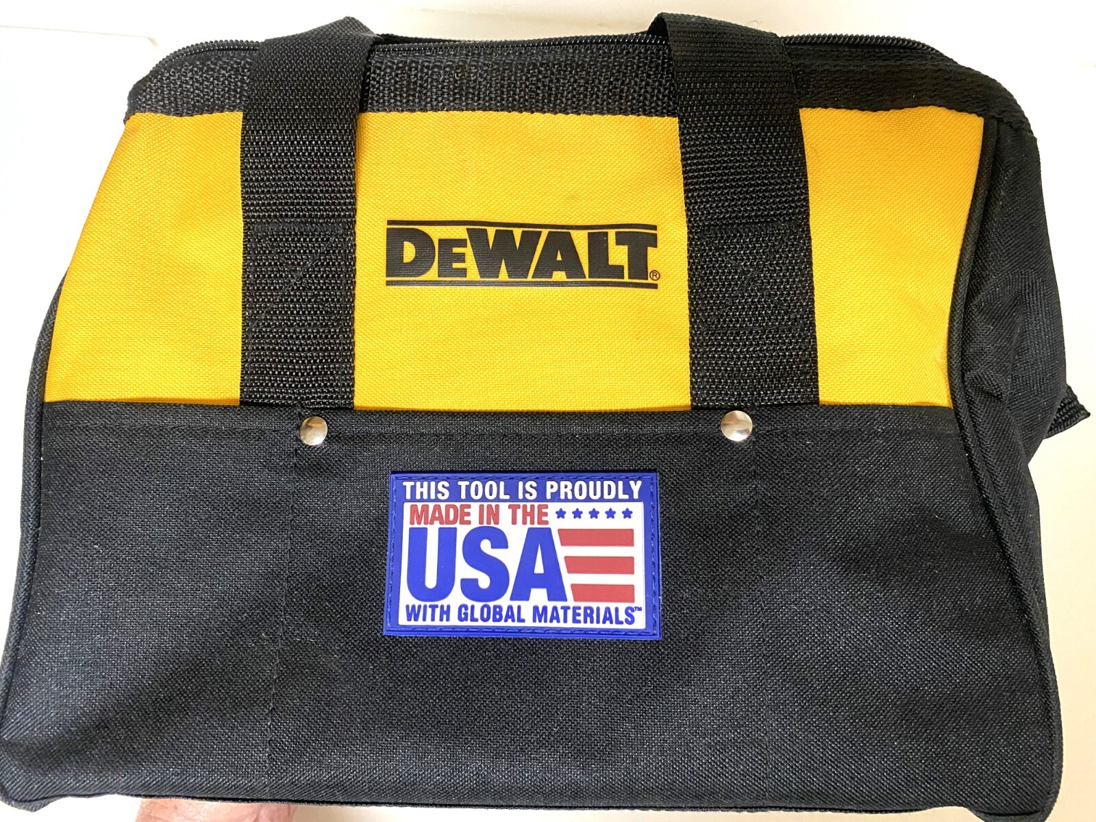 DEWALT Medium Sized Tool Bag, 13L x 9W x 10H w/ Runners, Rivets & 6 Pockets NEW