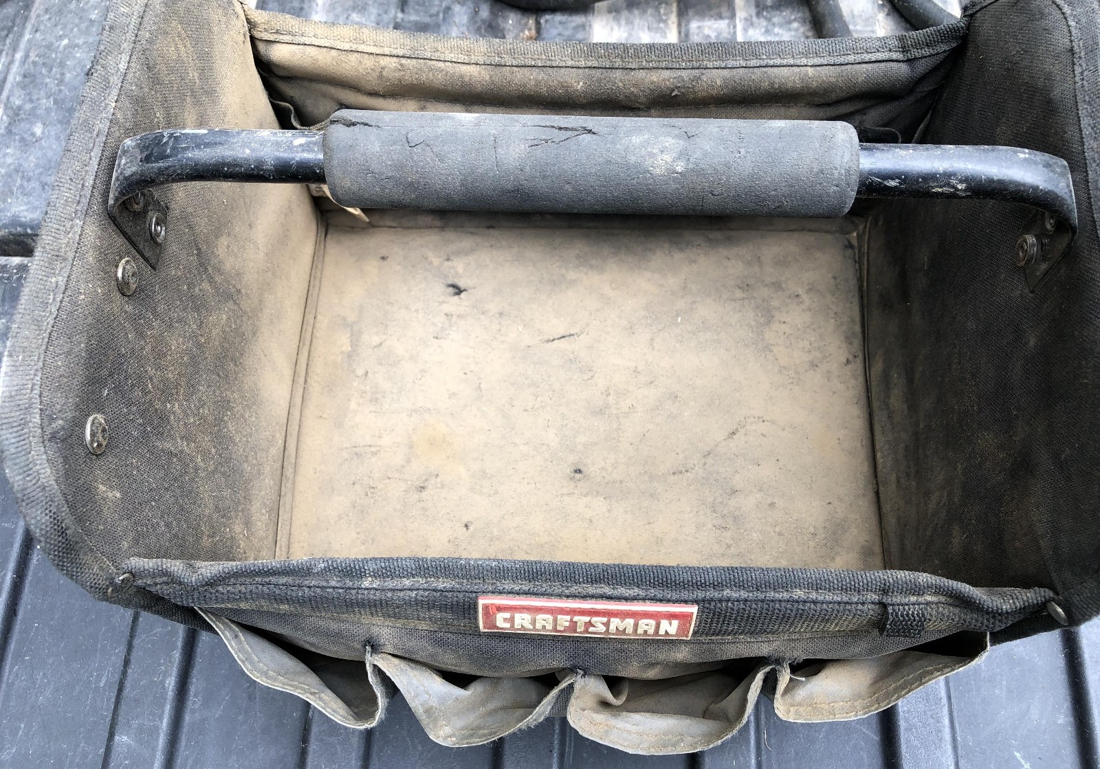 Craftsman Heavy Duty Black Contractor 13x9x9 Jobsite Tool Bag tote caddy 37548