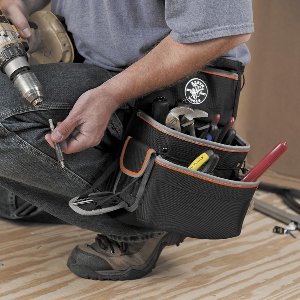 55428 Tradesman Pro Electrician’S Padded Tool Belt and Tool Pouch Combo for Long