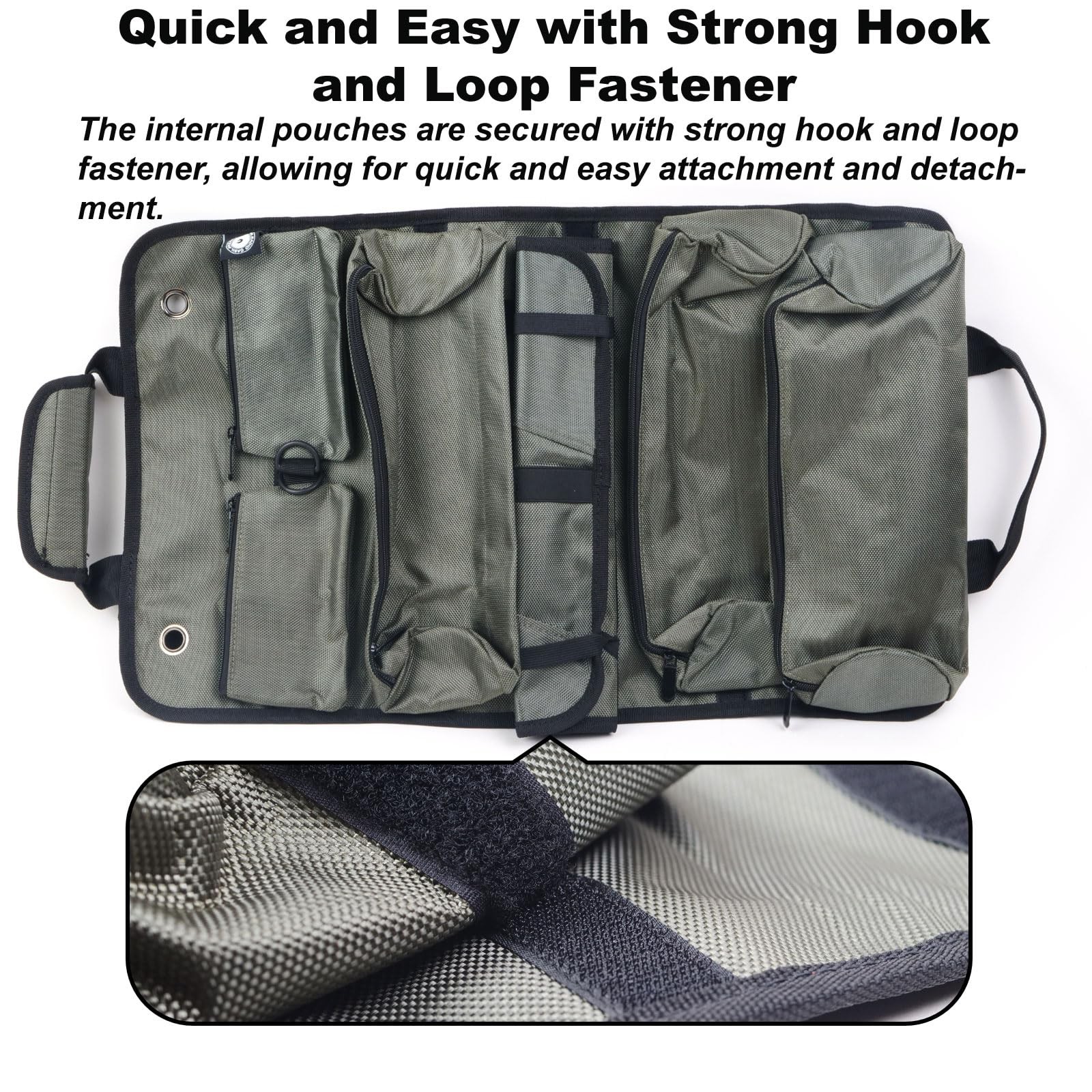 Gabil GR-ARB01 Antenna Roll Bag for Ham Radio – Army Green 1680D Organizer
