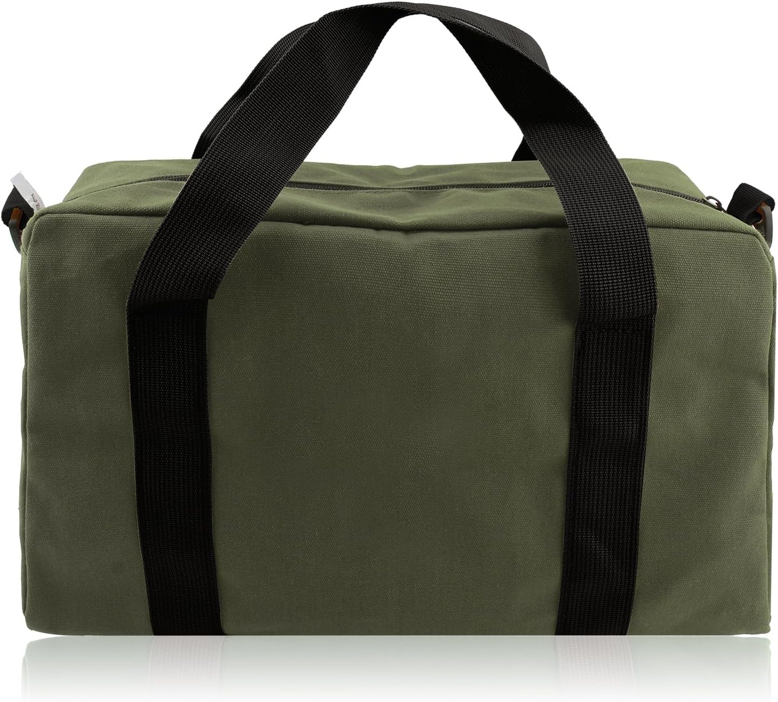 Tool Bag Canvas Large Capacity 14 Inch Army Green Wide Mouth Organizer for Hand