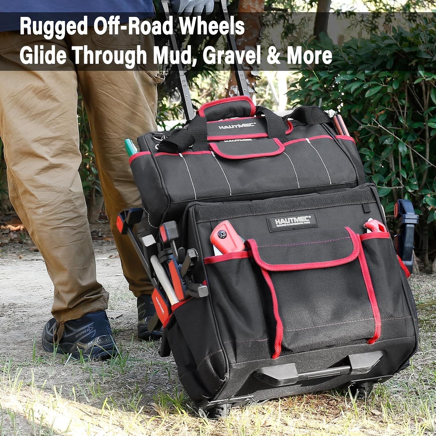 Heavy-Duty 15″ Tool Bag Set with Wheels – Ultimate Organizers for Professionals